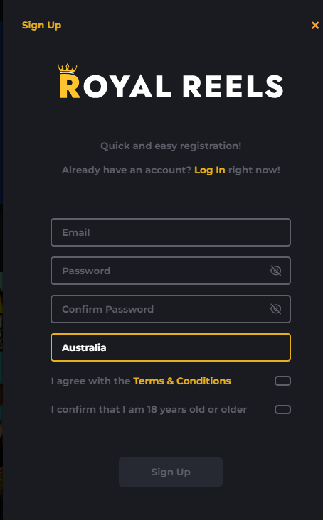 RoyalReels 16 Registration
