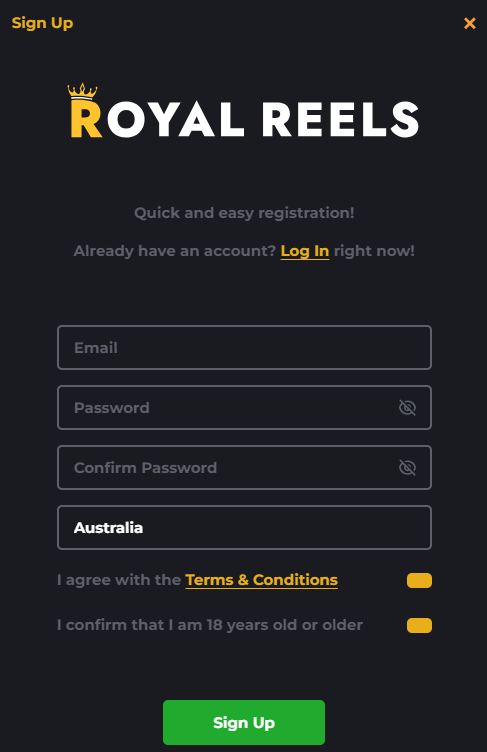 Royal Reels 16 login